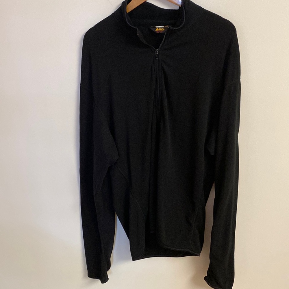 REI MENS FLEECE PULLOVER POLARTEC SIZE L. BLACK
